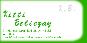 kitti beliczay business card